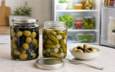 Cómo conservar las aceitunas y los encurtidos después de abrir el envase